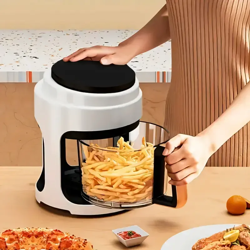 Hengda Черная Аэрофритюрница безмасляная сенсорная на 6л Gold Diamond 3200Вт Коломыя - изображение 5