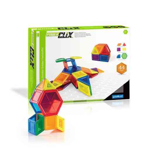 Магнітний конструктор Guidecraft PowerClix Solids, 44 деталі (G9421) Харків