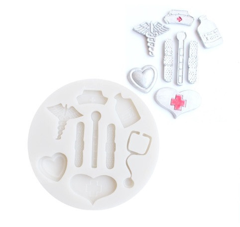 Молд силиконовый Медицинский набор 81 мм серый Киев - изображение 3