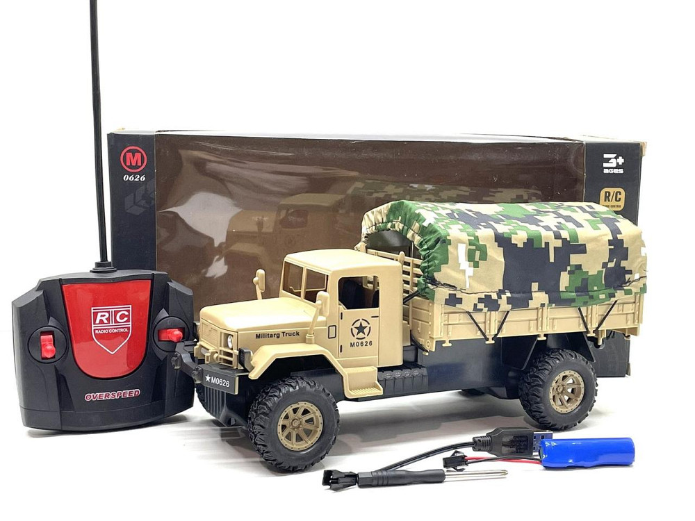 Машина Військова вантажівка на пульті управління масштаб 1:18 Пісочний (0626BK) Чернігів - фото 6