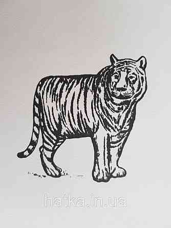 Шпалери флізелінові дитячі Caselio Our Planet тварини тигри чорні на білому тлі Київ