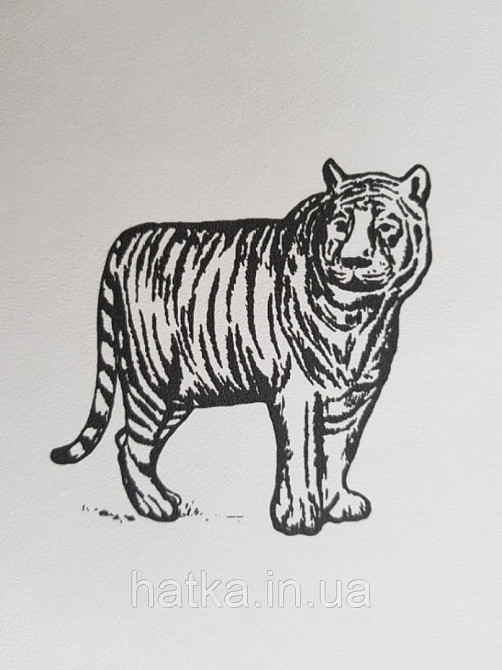 Шпалери флізелінові дитячі Caselio Our Planet тварини тигри чорні на білому тлі Київ - фото 3