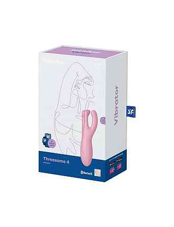Кліторальний смарт-вібратор Satisfyer Threesome 4 Pink з трьома пальчиками Sex Aura Київ