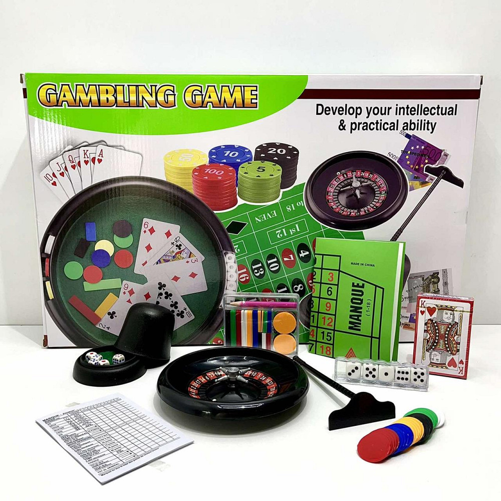 Настільна гра Казино покер рулетка фішки полотно (88130F) Чернігів - фото 1