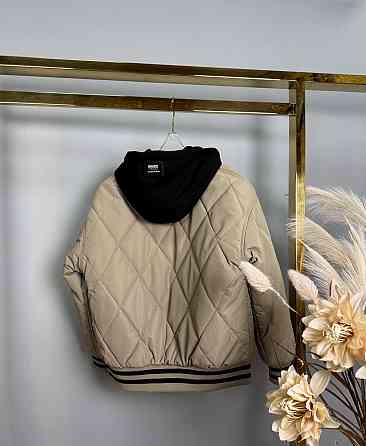 Куртка бомбер  для мальчиков бежевый 122,128,134,140 Николаев