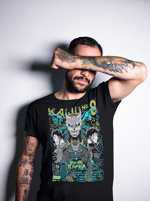 Футболка з аніме принтом Каіджу Но Хосхіна Гіфт оверсайз (S/M/L) Чорний AnimeJ0258 Дніпро - фото 2