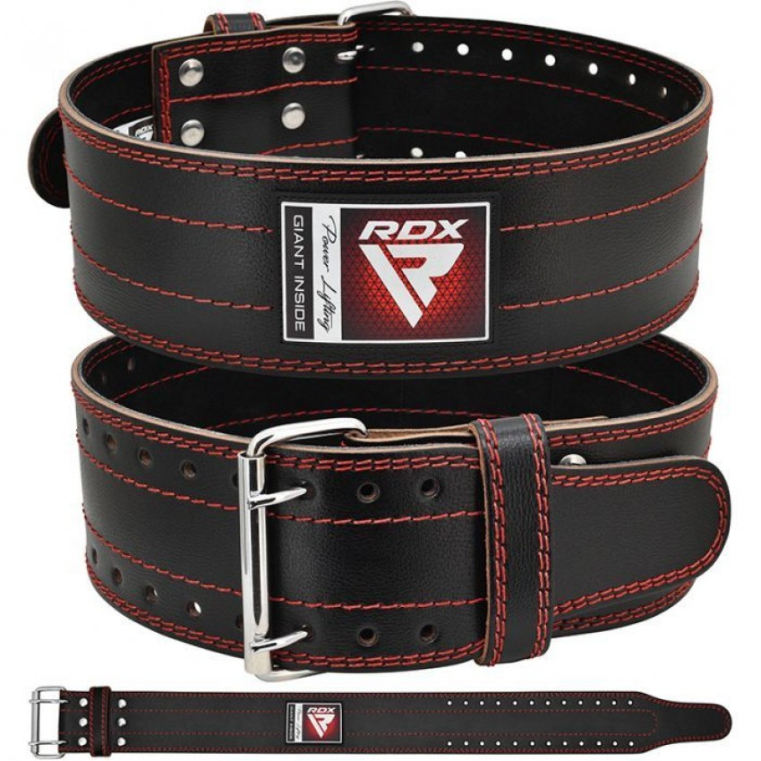 Пояс RDX Leather для тяжелой атлетики пауэрлифтинга бодибилдинга из прочной натуральной кожи размер XL Київ - фото 2