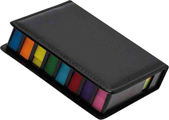 Бумажные стикеры 2000 шт разных форматов 12 цветов в PU кейсе для заметок и организации Киев