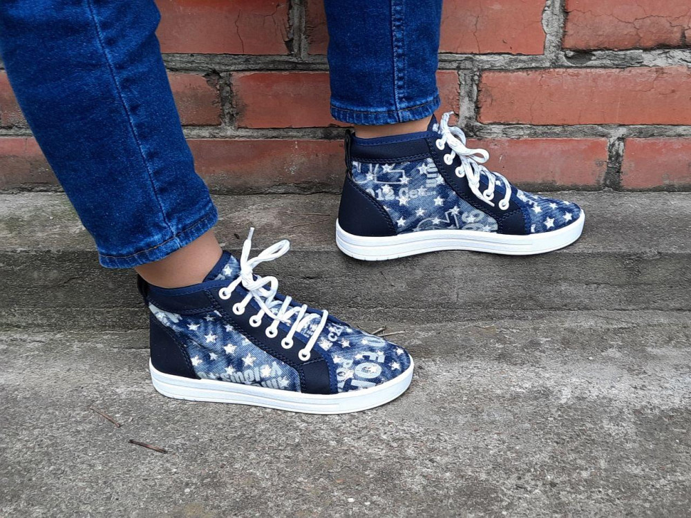 -Женские Кроссовки Мокасины Слипоны Синие Кеды Джинсовые (размеры: 39) - 53 Днепр - изображение 6