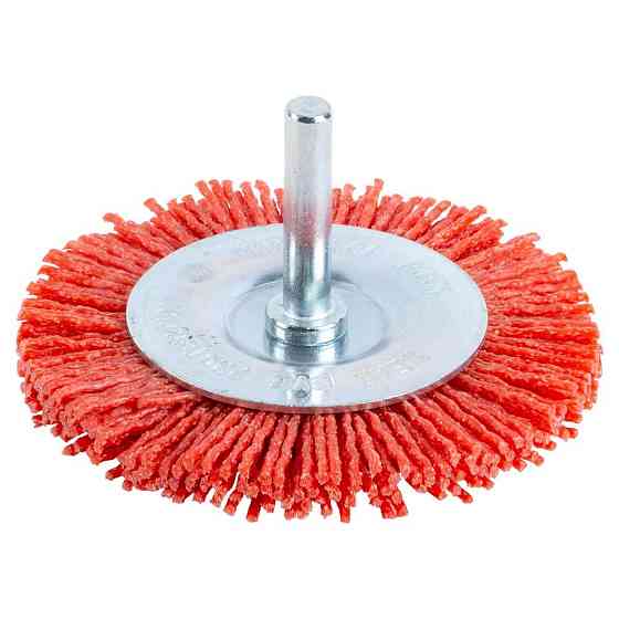 Щетка проволочная дискообразная Ø75мм хвостовик Ø6мм (нейлоновая) SIGMA (9013271) Киев