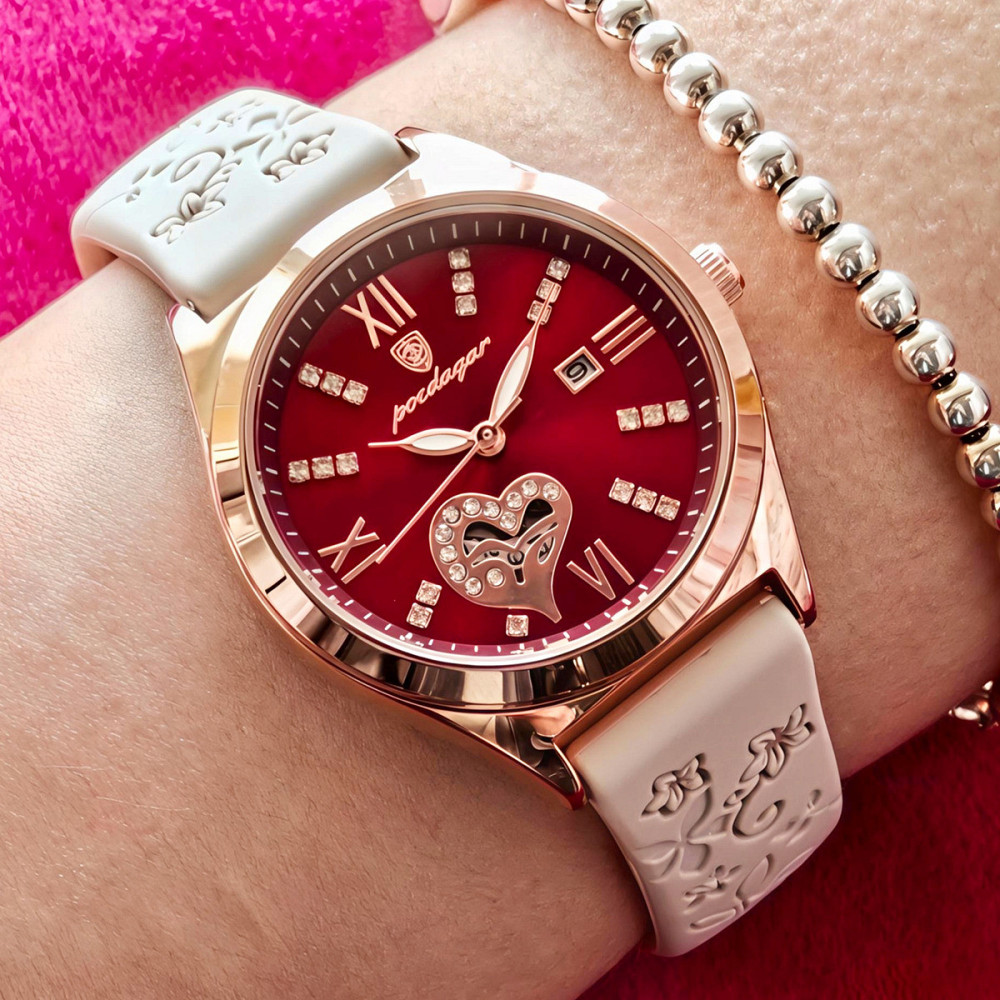 Годинник жіночий наручний Poedagar Present Beige Flower (2 ремінці) Вінниця - фото 7