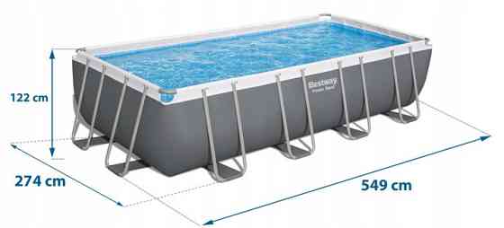 Басейн каркасний прямокутний 17в1 Bestway 56465, 549 x 274 x 122 см Київ