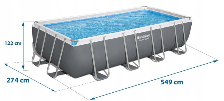 Басейн каркасний прямокутний 17в1 Bestway 56465, 549 x 274 x 122 см Київ - фото 2