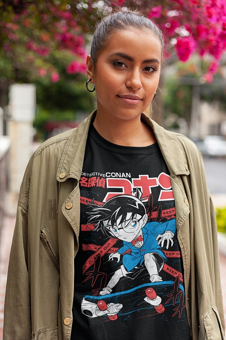 Футболка для мальчика аниме Винтаге Детективе Конан Аниме оверсайз (рост от 165 до 180 ) Черний AnimeJ0552m Днепр - изображение 3