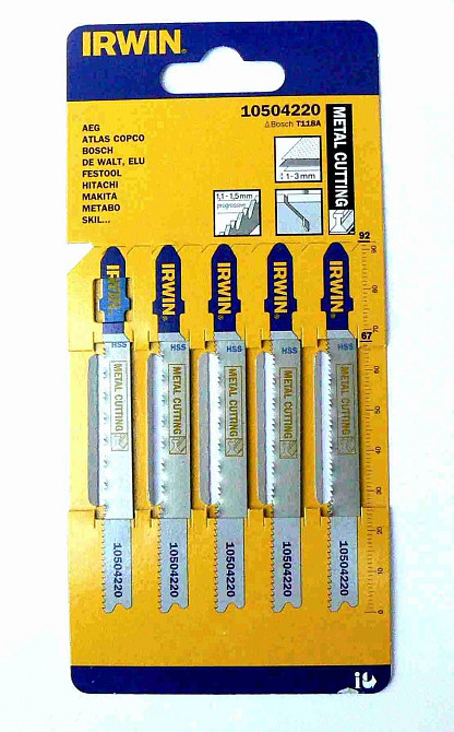 Пилка для лобзика по металу IWN BJSB 5PK T118G Одеса - фото 2