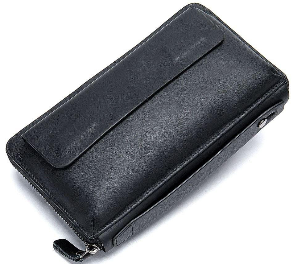 Мужской клатч-барсетка с ремешком на руку Черный (Vintage) Киев - изображение 4