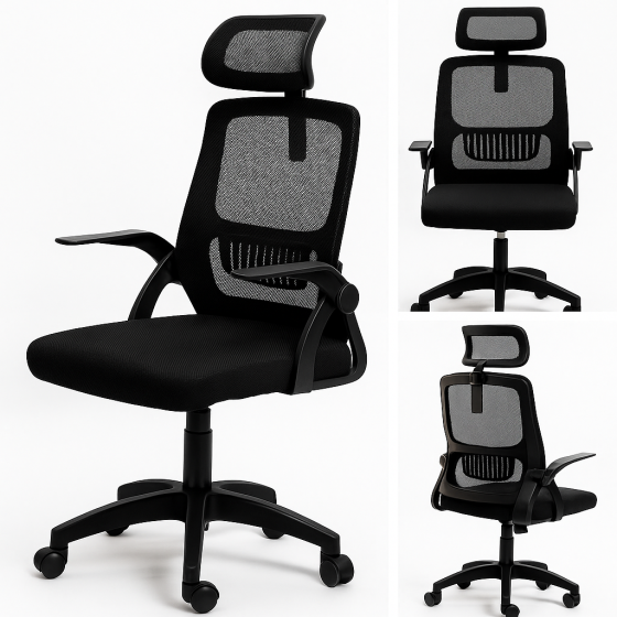 Кресло офисное Diego ErgoFlex сетка черное Киев