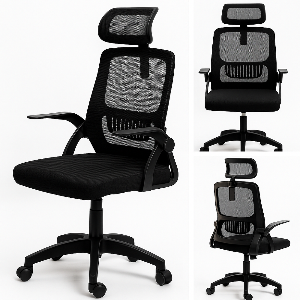 Кресло офисное Diego ErgoFlex сетка черное Киев - изображение 1