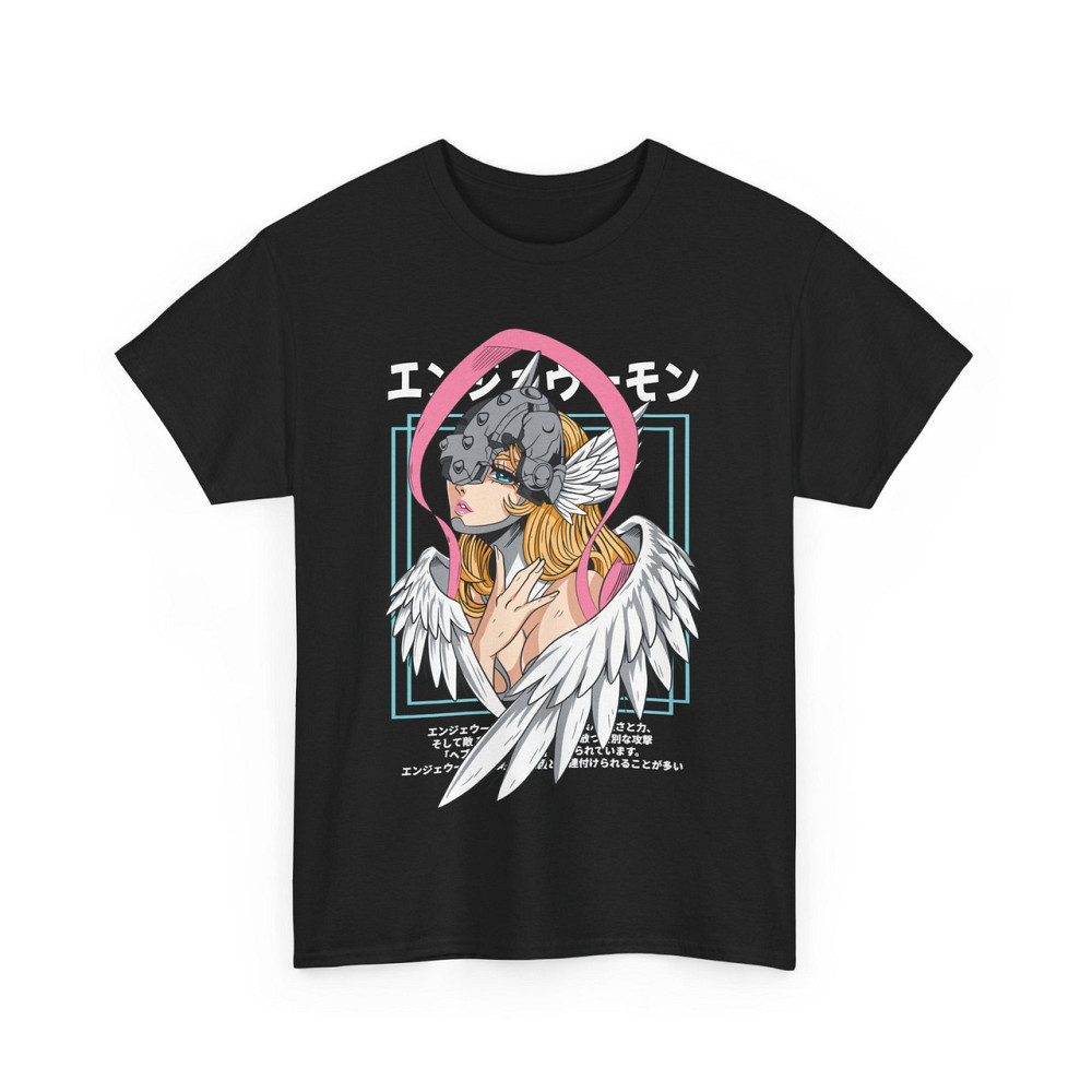 Футболка аниме Ангевомон С Аниме Дигимон оверсайз (S/M/L) Черний AnimeJ0158 Днепр - изображение 4