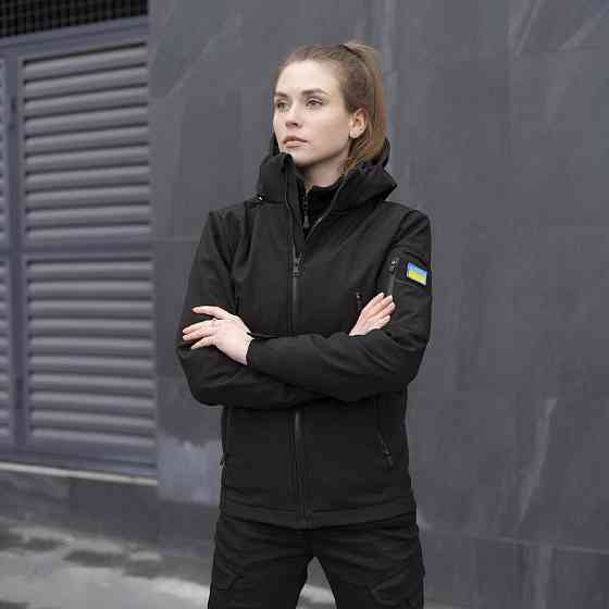 Жіноча тактична чорна куртка Pobedov Motive Київ