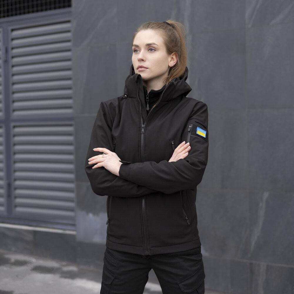 Женская тактическая черная куртка Pobedov Motive Киев - изображение 2