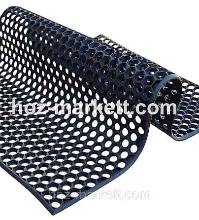 Килимок 140х96х1 см гумовий брудозахисний сота чорний Харків