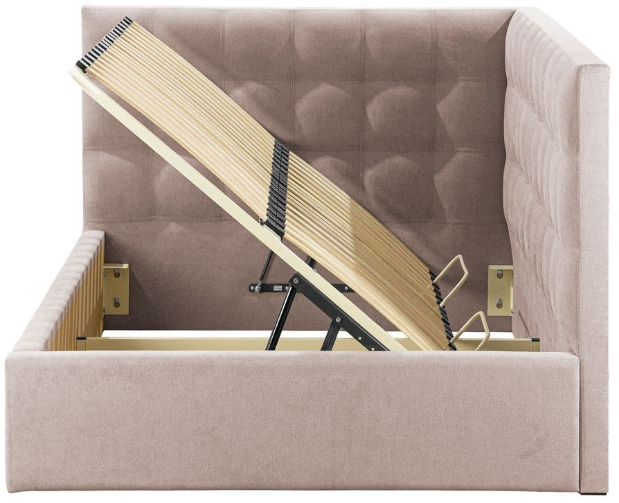 Ліжко Chester з боковою спинкою Comfort 140 x 200 см Rosto 13 З підйомним механізмом та нішою для білизни Мокко Київ - фото 7