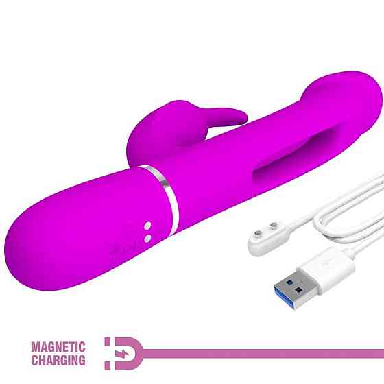 Вибратор PRETTY LOVE Kampas Rabbit 3 in 1,7 vibration functions 4 licking settings Sex Aura Киев