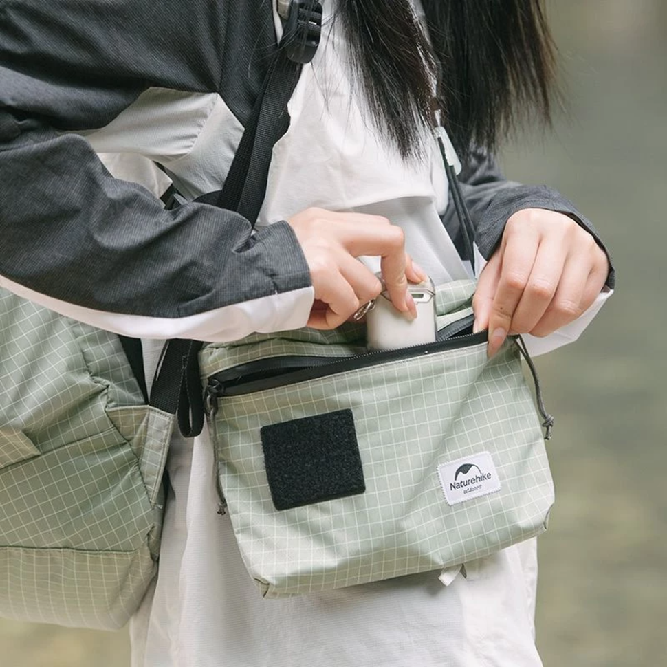 Сумка мала Naturehike NH20BB204, 3л, графіт в клітинку Київ - фото 5