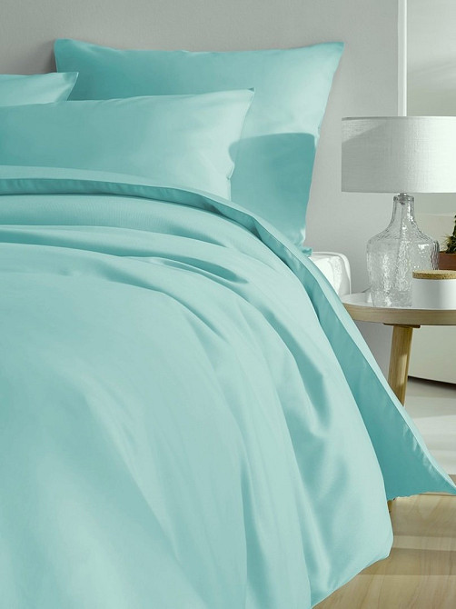 Ecotton Комплект постільної білизни Ecotton полуторний 150х215 см однотонний бірюзовий Коломия - фото 1