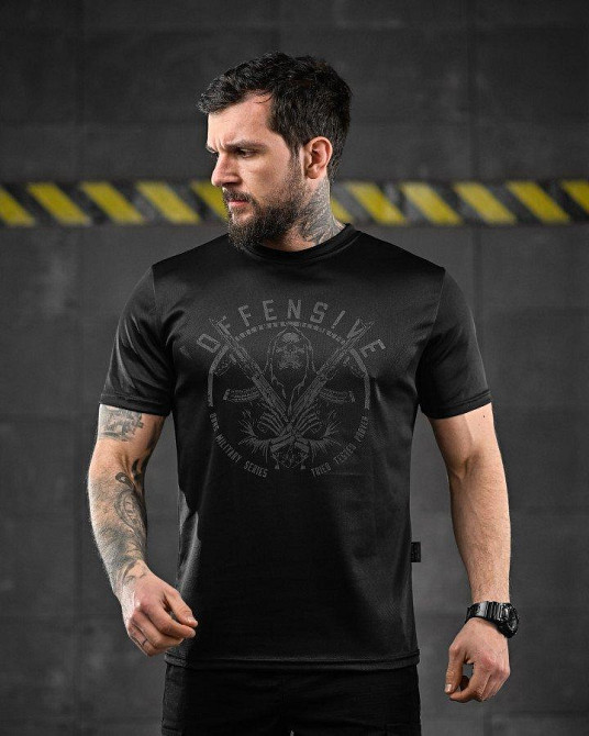 Тактическая потоотводящая футболка Oblivion black Defensive ДЛ6588 Одесса - изображение 4