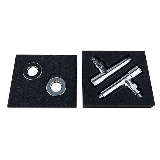 Кран кутовий подовжений для рушникосушки Raftec 1/2х1/2 Chrome, 2шт. Київ