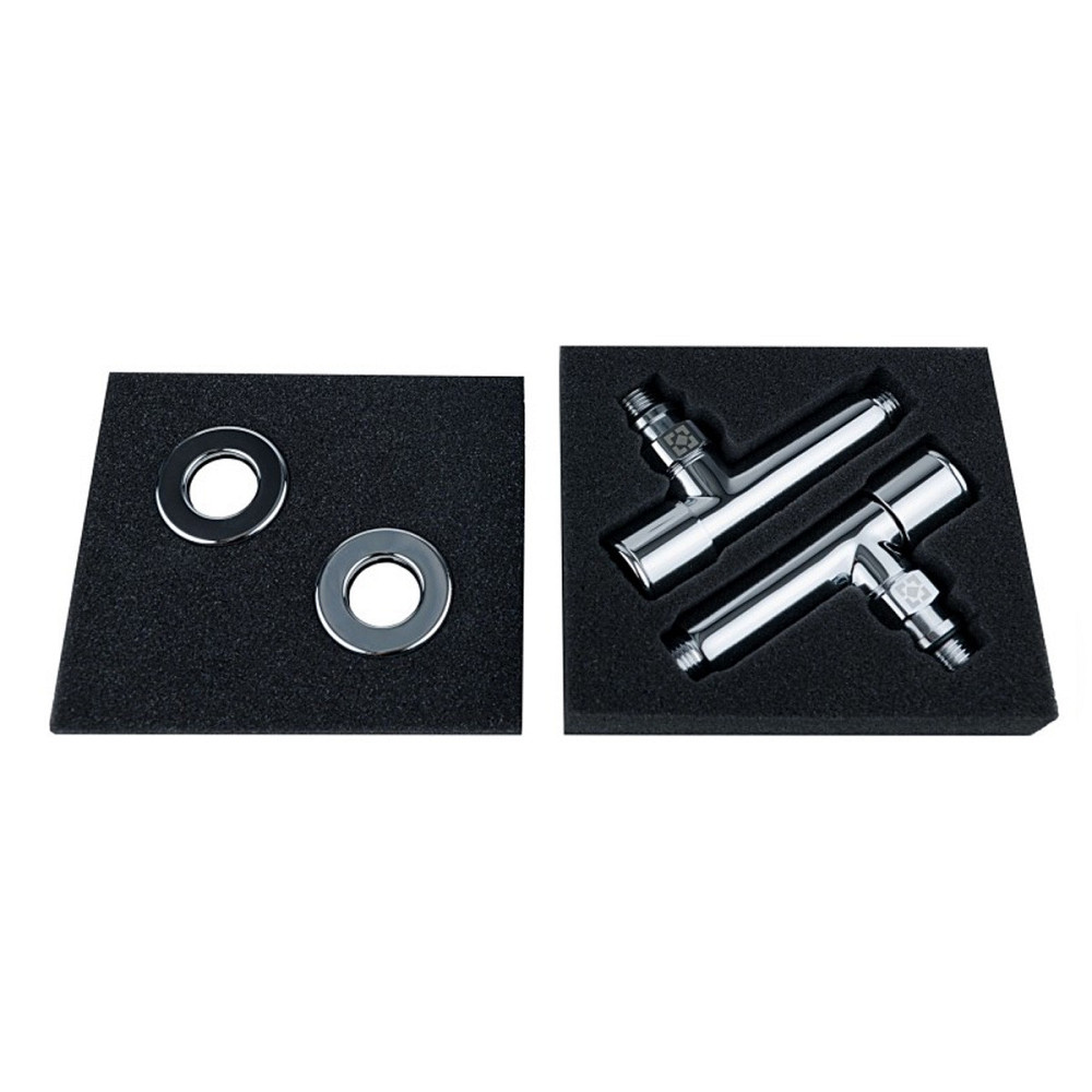 Кран кутовий подовжений для рушникосушки Raftec 1/2х1/2 Chrome, 2шт. Київ - фото 4