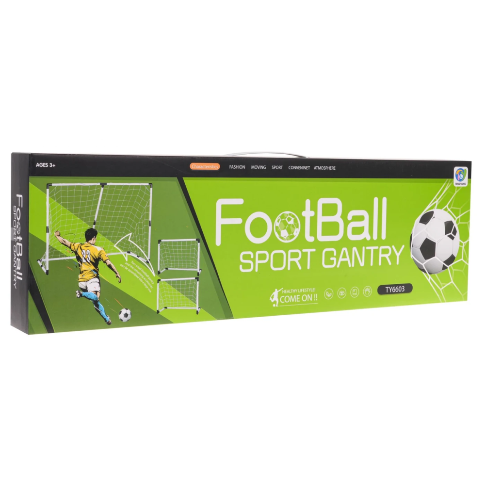 Ворота футбольні дитячі Ramiz TY6603 143 x 110 x 70 см, чорно-білі Київ - фото 9