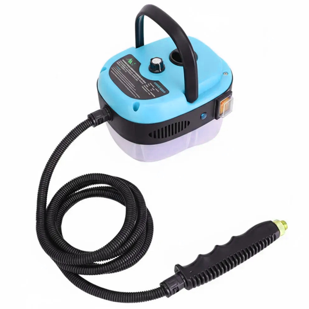Портативный пароочиститель для дома, 2500Вт, 900мл + 4 насадки, Голубой / Парогенератор для уборки / Паровой очиститель Киев - изображение 4
