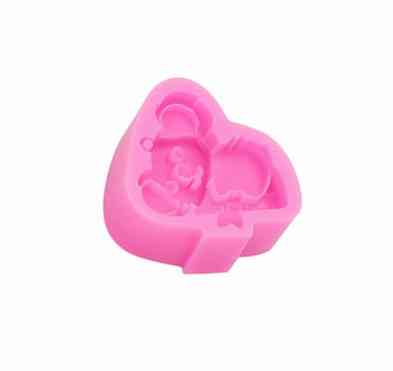 Молд для сережек Коала маленький 45 на 35 мм розовый Киев