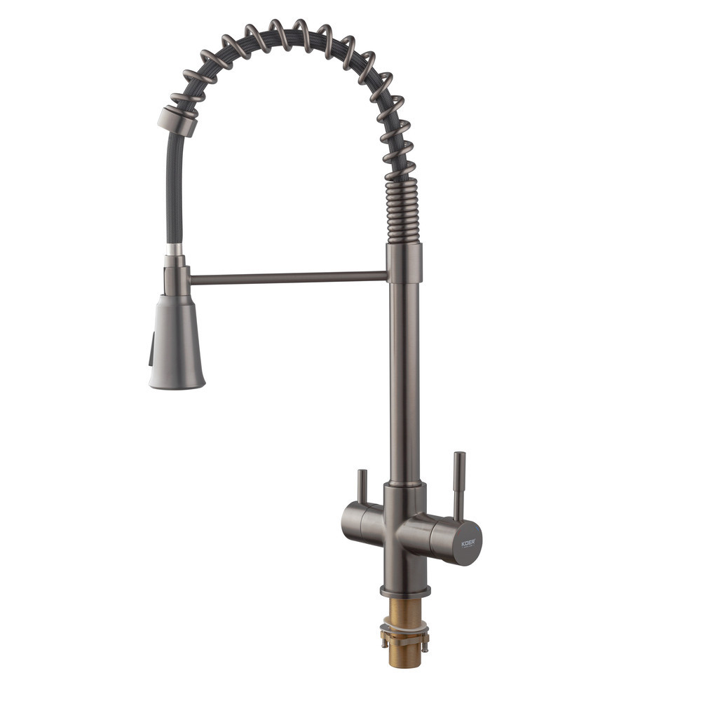 Кухонный смеситель Koer KB-72025-07 с питьевой водой и пружинным изливом (KR5016) Харьков - изображение 6