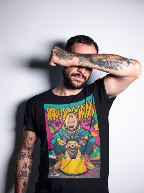 Футболка з аніме принтом Сталевий алхімік оверсайз (S/M/L) Чорний AnimeJ0760 Дніпро - фото 4