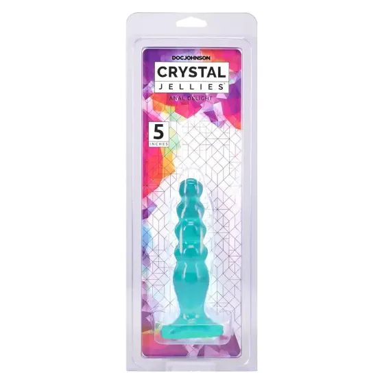 Дилдо Doc Johnson Crystal Jellies - Anal Delight - 5 Inch - Teal Львів