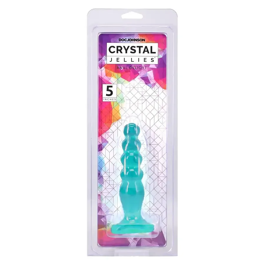 Дилдо Doc Johnson Crystal Jellies - Anal Delight - 5 Inch - Teal Львів - фото 2