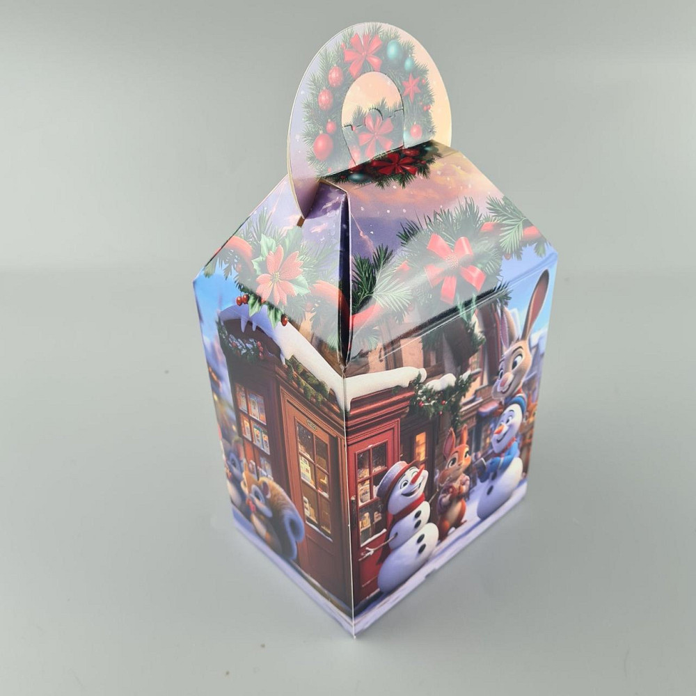 Новогодняя подарочная картонная упаковка для конфет (700грм) №232 