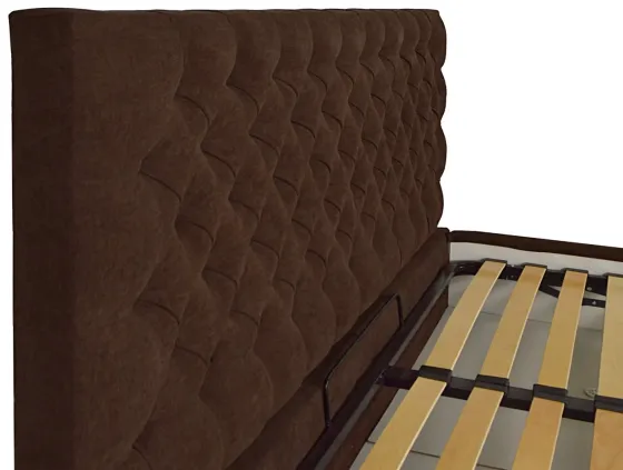 Кровать Cambridge Comfort 140 х 190 см Мисти Chocolate С подъемным механизмом и нишей для белья Темно-коричневый Киев