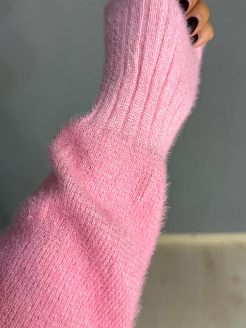 Светр жіночий Fancy Matinee 7571 вафельний з ангори оверсайз, рожевий, one size Київ - фото 18