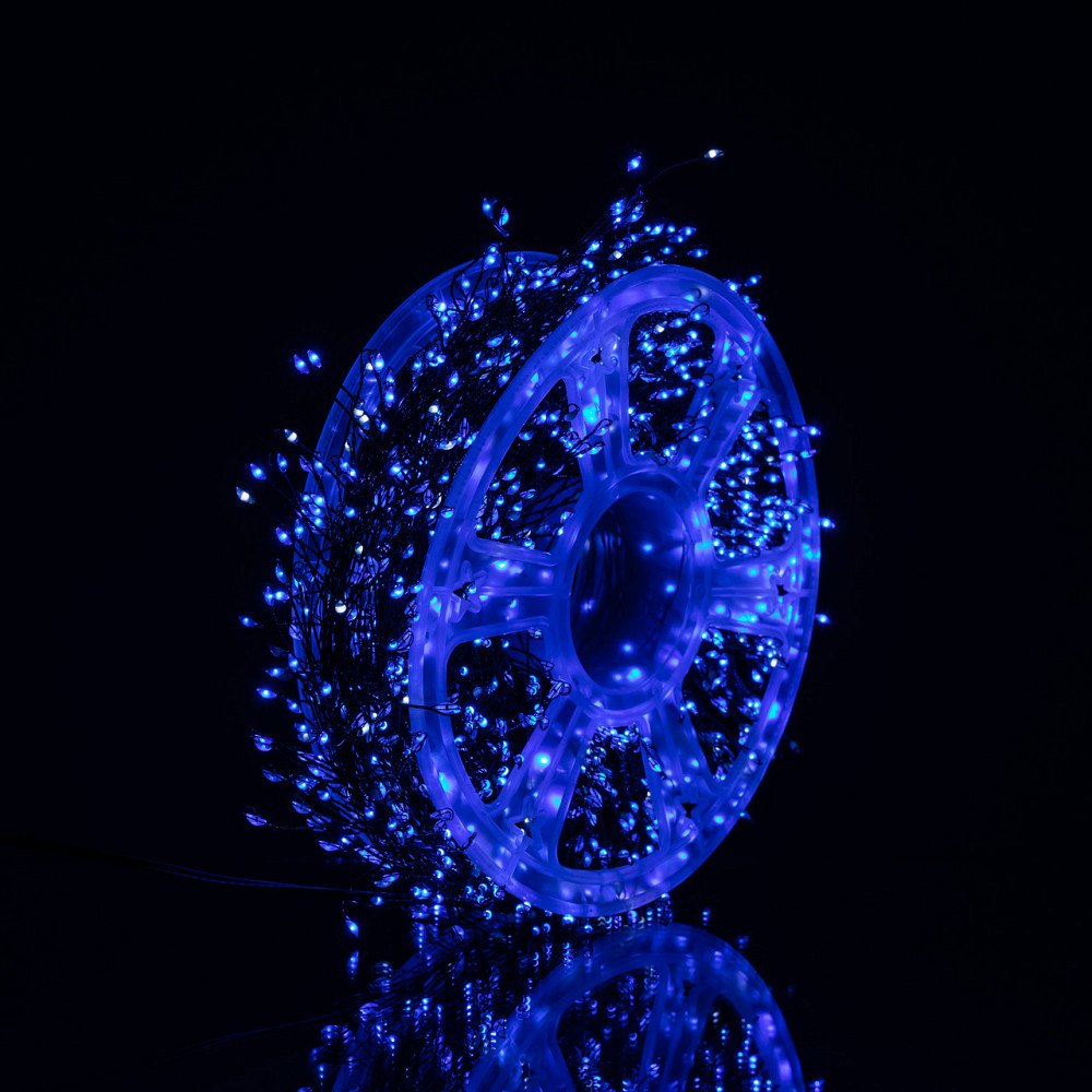 Garlando Новорічна гірлянда Хвойна лапа кімнатна роса 100 м 3000 LED зелений провід Синє сяйво Коломия - фото 4