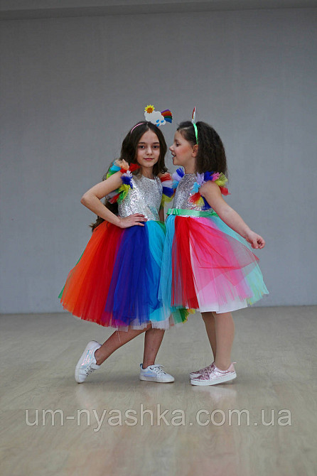 Плаття Веселки, Єдиноріжки | Різнокольорова святкова сукня Кривий Ріг - фото 7