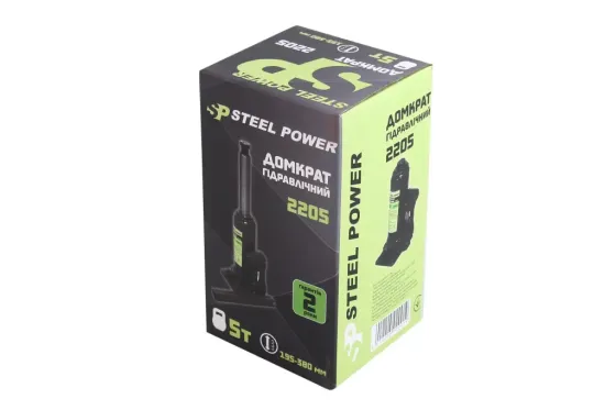 Домкрат гідравлічний 5 т 195-380м Steel Power Вінниця