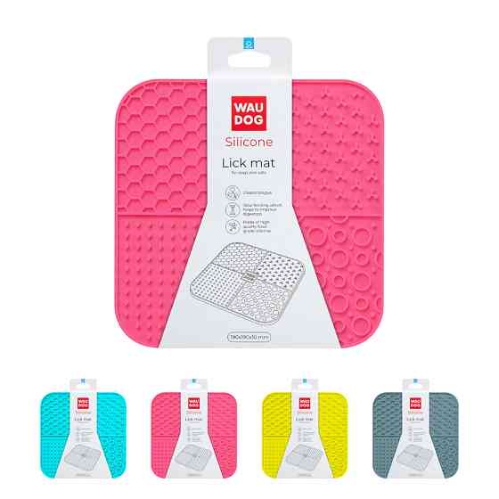 Килимок для злизування WAUDOG Silicone, 190х190х10 мм, рожевий Коломыя