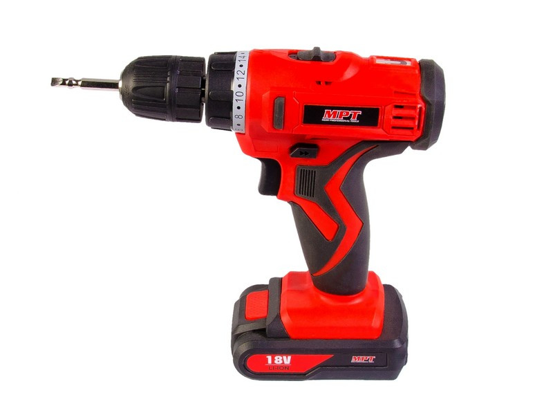 MPT Дриль-шуруповерт акумуляторний MPT 18 V Li-ion 1.3 Аг 2 швидкості 0-400/1450 об/хв 10 мм 2 Коломия - фото 4