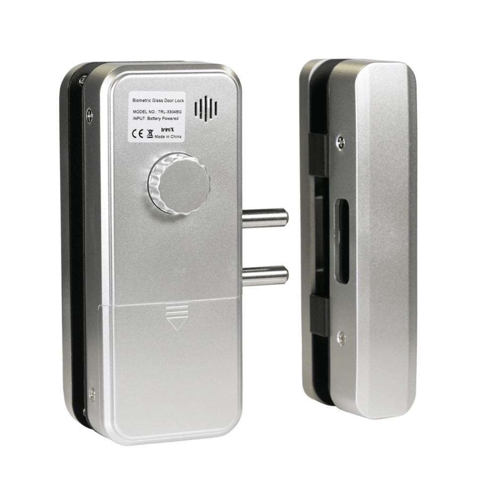 Замок біометричний автономний на скляні двері Trinix TRL-3304BG зі зчитувачем відбитків пальців і карт EM-Marine (65-00005) Київ - фото 4