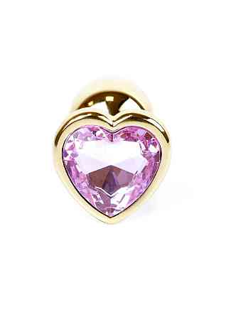 Анальная пробка - Jewellery Gold Heart Plug Light Pink Sex Aura Киев